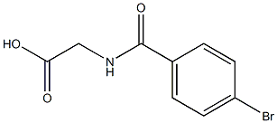 2-[(4-bromobenzoyl)amino]acetic acid Struktur