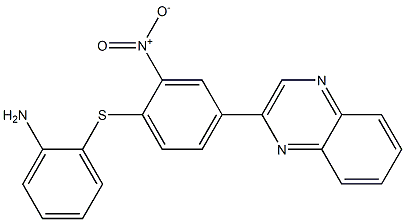 2-[(2-nitro-4-quinoxalin-2-ylphenyl)thio]aniline Struktur