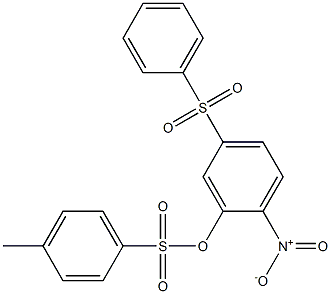 2-nitro-5-(phenylsulfonyl)phenyl 4-methylbenzene-1-sulfonate Struktur