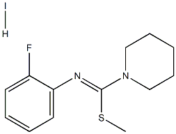 1-methyl N1-(2-fluorophenyl)piperidine-1-carboximidothioate hydroiodide Struktur