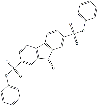 diphenyl 9-oxo-9H-fluorene-2,7-disulfonate Struktur