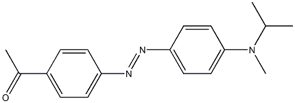 1-[4-(2-{4-[isopropyl(methyl)amino]phenyl}diaz-1-enyl)phenyl]ethan-1-one Struktur