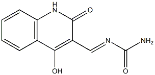 N-[(4-hydroxy-2-oxo-1,2-dihydroquinolin-3-yl)methylidene]urea Struktur