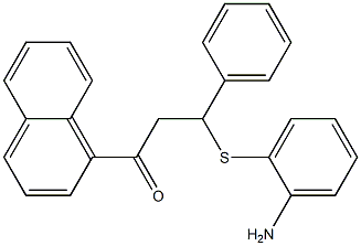 3-[(2-aminophenyl)thio]-1-(1-naphthyl)-3-phenylpropan-1-one Struktur