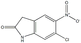 6-chloro-5-nitro-1,3-dihydro-2H-indol-2-one Struktur