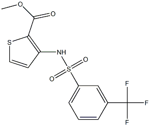 methyl 3-({[3-(trifluoromethyl)phenyl]sulfonyl}amino)thiophene-2-carboxylate Struktur