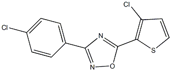 3-(4-chlorophenyl)-5-(3-chloro-2-thienyl)-1,2,4-oxadiazole Struktur