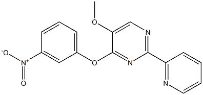 5-methoxy-2-(2-pyridinyl)-4-pyrimidinyl 3-nitrophenyl ether Struktur