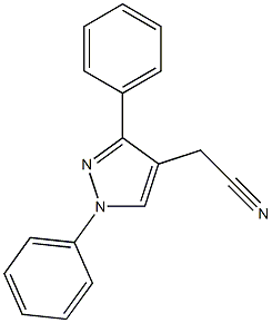 2-(1,3-diphenyl-1H-pyrazol-4-yl)acetonitrile Struktur