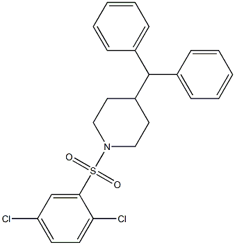 4-benzhydryl-1-[(2,5-dichlorophenyl)sulfonyl]piperidine Struktur