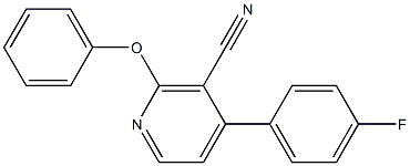 4-(4-fluorophenyl)-2-phenoxynicotinonitrile Struktur