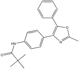 N1-[4-(2-methyl-5-phenyl-1,3-oxazol-4-yl)phenyl]-2,2-dimethylpropanamide Struktur