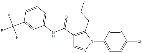 N4-[3-(trifluoromethyl)phenyl]-1-(4-chlorophenyl)-5-propyl-1H-pyrazole-4-carboxamide Struktur