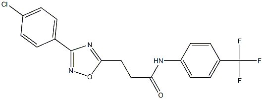 N1-[4-(trifluoromethyl)phenyl]-3-[3-(4-chlorophenyl)-1,2,4-oxadiazol-5-yl]propanamide Struktur