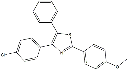 4-(4-chlorophenyl)-2-(4-methoxyphenyl)-5-phenyl-1,3-thiazole Struktur