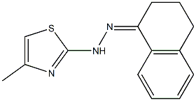 1,2,3,4-tetrahydronaphthalen-1-one 1-(4-methyl-1,3-thiazol-2-yl)hydrazone Struktur