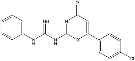 N-[6-(4-chlorophenyl)-4-oxo-4H-1,3-oxazin-2-yl]-N'-phenylguanidine Struktur