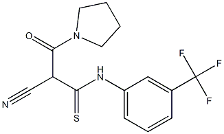 N1-[3-(trifluoromethyl)phenyl]-2-cyano-3-oxo-3-tetrahydro-1H-pyrrol-1-ylpropanethioamide Struktur