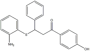 3-[(2-aminophenyl)thio]-1-(4-hydroxyphenyl)-3-phenylpropan-1-one Struktur