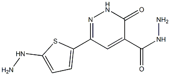 6-(5-hydrazino-2-thienyl)-3-oxo-2,3-dihydropyridazine-4-carbohydrazide Struktur