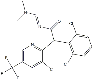 2-[3-chloro-5-(trifluoromethyl)-2-pyridinyl]-2-(2,6-dichlorophenyl)-N-[(dimethylamino)methylene]acetamide Struktur