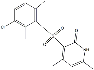 3-[(3-chloro-2,6-dimethylphenyl)sulfonyl]-4,6-dimethyl-2(1H)-pyridinone Struktur