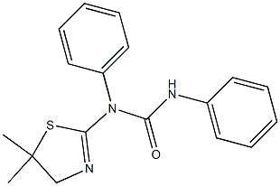 N-(5,5-dimethyl-4,5-dihydro-1,3-thiazol-2-yl)-N,N'-diphenylurea Struktur