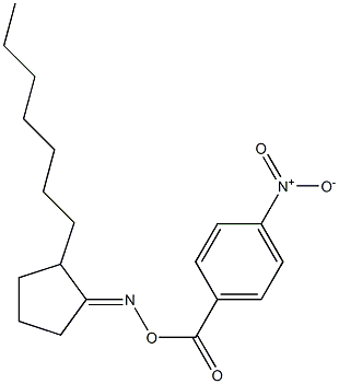 1-(2-{[(4-nitrobenzoyl)oxy]imino}cyclopentyl)heptane Struktur