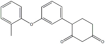 4-[3-(2-methylphenoxy)phenyl]-1,3-cyclohexanedione Struktur