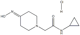 N-cyclopropyl-2-[4-(hydroxyimino)piperidin-1-yl]acetamide hydrochloride Struktur