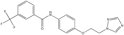 N-{4-[2-(1H-1,2,4-triazol-1-yl)ethoxy]phenyl}-3-(trifluoromethyl)benzenecarboxamide Struktur