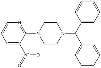 1-benzhydryl-4-(3-nitro-2-pyridinyl)piperazine Struktur