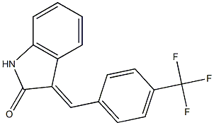 3-[4-(trifluoromethyl)benzylidene]indolin-2-one Struktur