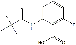 2-[(2,2-dimethylpropanoyl)amino]-6-fluorobenzoic acid Struktur