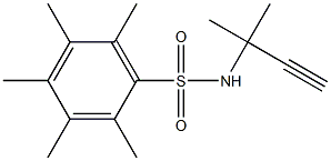 N1-(1,1-dimethylprop-2-ynyl)-2,3,4,5,6-pentamethylbenzene-1-sulfonamide Struktur