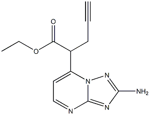 ethyl 2-(2-amino[1,2,4]triazolo[1,5-a]pyrimidin-7-yl)-4-pentynoate Struktur