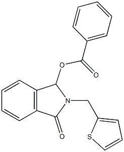 3-oxo-2-(2-thienylmethyl)-2,3-dihydro-1H-isoindol-1-yl benzenecarboxylate Struktur