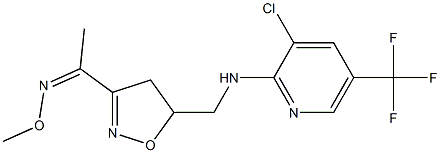 1-[5-({[3-chloro-5-(trifluoromethyl)-2-pyridinyl]amino}methyl)-4,5-dihydro-3-isoxazolyl]-1-ethanone O-methyloxime Struktur