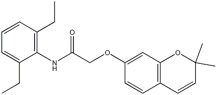 N1-(2,6-diethylphenyl)-2-[(2,2-dimethyl-2H-chromen-7-yl)oxy]acetamide Struktur