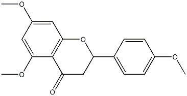 5,7-dimethoxy-2-(4-methoxyphenyl)chroman-4-one Struktur