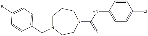 N1-(4-chlorophenyl)-4-(4-fluorobenzyl)-1,4-diazepane-1-carbothioamide Struktur