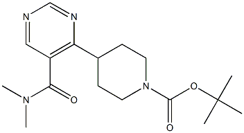 4-(5-DIMETHYLCARBAMOYL-PYRIMIDIN-4-YL)-PIPERIDINE-1-CARBOXYLIC ACID TERT-BUTYL ESTER Struktur