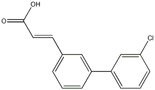 (E)-3-(3-(3-chlorophenyl)phenyl)acrylic acid Struktur