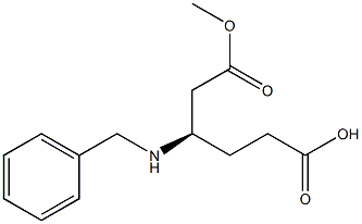 (R)-5-(methoxycarbonyl)-4-(benzylamino)pentanoic acid Struktur