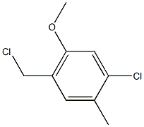 1-chloro-4-(chloromethyl)-5-methoxy-2-methylbenzene Struktur