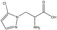 2-amino-3-(5-chloro-1H-pyrazol-1-yl)propanoic acid Struktur