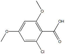 2-chloro-4,6-dimethoxybenzoic acid Struktur