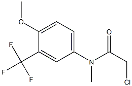 2-chloro-N-(3-(trifluoromethyl)-4-methoxyphenyl)-N-methylacetamide Struktur