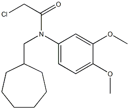 2-chloro-N-(cycloheptylmethyl)-N-(3,4-dimethoxyphenyl)acetamide Struktur