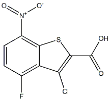 3-chloro-4-fluoro-7-nitrobenzo[b]thiophene-2-carboxylic acid Struktur